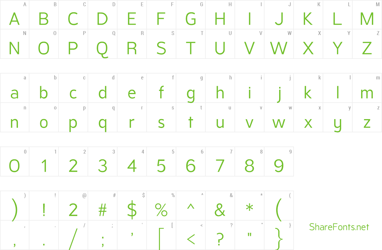 Font Pragma Sans preview